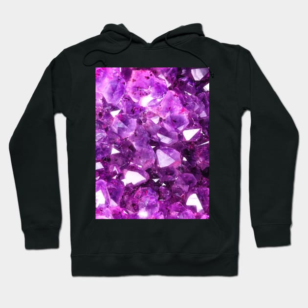 Purple Amethyst Geode Crystal Hoodie by NewburyBoutique